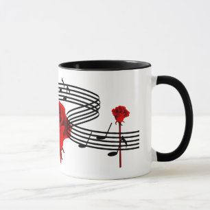 Rose und Liebe Music Tasse