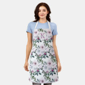 Rose und Lila Blumenmonogramm Schürze (Getragen)