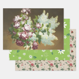 Rose und Lilacs, Geschenk Geschenkpapier Set