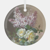 Rose und Lilacs Ornament Aus Glas (Vorderseite)