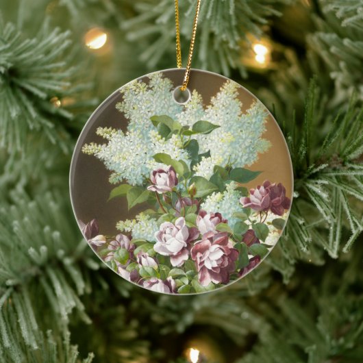 Rose und Lilacs, Weihnachten Keramik Ornament (Baum)