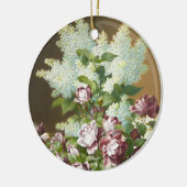 Rose und Lilacs, Weihnachten Keramik Ornament (Links)