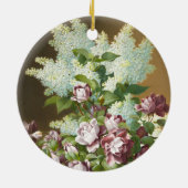 Rose und Lilacs, Weihnachten Keramik Ornament (Hinten)