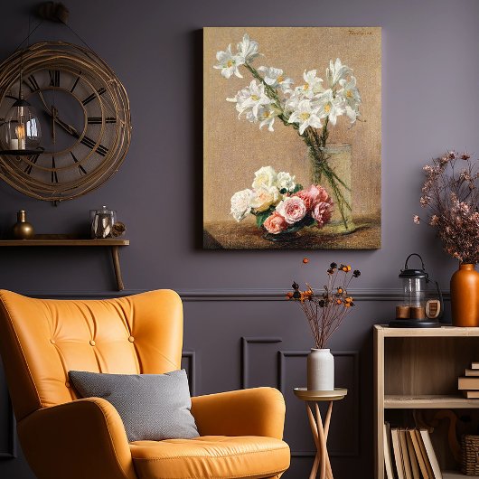 Rose und Lilien Poster