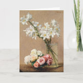 Rose und Lilies von Henri Fantin-Latour Karte (Vorderseite)