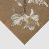 Rose und Lilies von Henri Fantin-Latour Seidenpapier (Detail)