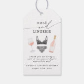Rosé- und Lingerie-Brautparty Geschenkanhänger (Rückseite)