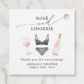 Rosé- und Lingerie-Brautparty Geschenkanhänger (Rückseite)