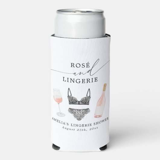 Rosé- und Lingerie-Brautparty Selters Dosenkühler (Seltzer Vorderseite)