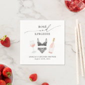 Rosé- und Lingerie-Brautparty Serviette (Beispiel)