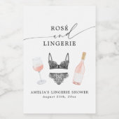 Rosé- und Lingerie-Brautparty Weinetikett (Einzelnes Label)