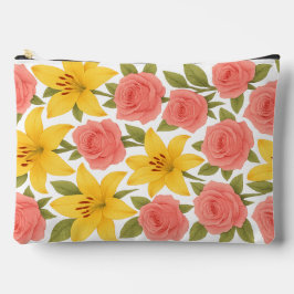 Rose und Lippendruckbeutel Zubehörtasche