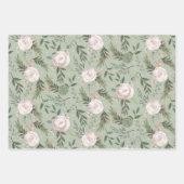 Rose- und Lotus-Pod-Verpackungspapier Geschenkpapier Set (Vorderseite)