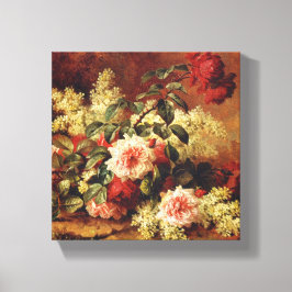 Rose und Mahogany von de Longpre Wrapped Canvas Leinwanddruck