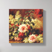 Rose und Mahogany von de Longpre Wrapped Canvas Leinwanddruck (Vorderseite)