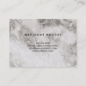Rose und Marmor Visitenkarte (Rückseite)