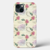 Rose und Mechanische Zeichn mit Gängen Case-Mate iPhone Hülle (Rückseite)