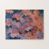 Rose und Messing Blumengemälde im impressionistisc Puzzle (Horizontal)