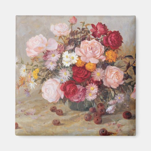 Rose und Milchprodukte Magnet (Vorne)