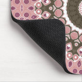 Rose und Mocha Mandala Muster Blumengeometrie Mousepad (Ecke)