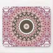 Rose und Mocha Mandala Muster Blumengeometrie Mousepad (Vorne)