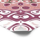 Rose und Mocha Mandala Muster Blumengeometrie Poster (Ecke)