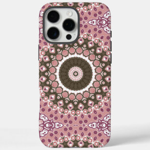 Rose und Mocha Mandala Muster Florale Geometrie iPhone 16 Pro Max Hülle