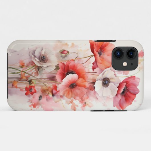 Rose und Mohnblumen - Rose - Rosa Fall Case-Mate iPhone Hülle (Rückseite (Horizontal))