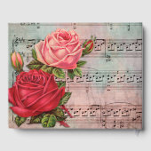 Rose und Musiknoten Gästebuch (Rückseite)