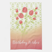 Rose und Muster Geschirrtuch (Vertikal)