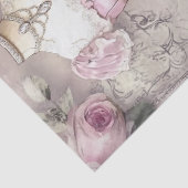 Rose und Nähen von Ephemera Seidenpapier (Detail)