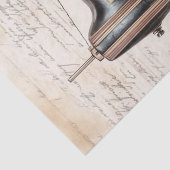 Rose und Nähen von Ephemera Seidenpapier (Detail)