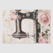 Rose und Nähen von Ephemera Seidenpapier (Vorderseite)