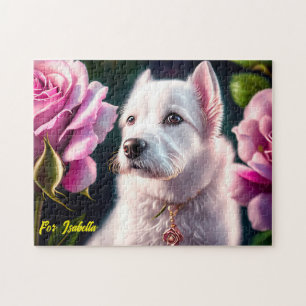 Rose und Niedliche Sammlung von Hunden Puzzle