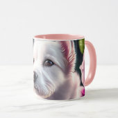 Rose und Niedliche Sammlung von Hunden Tasse (VorderseiteRechts)