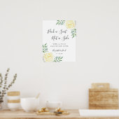 Rose und Oliven-Hochzeitplakat Poster (Küche)