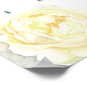 Rose und Oliven-Hochzeitplakat Poster (Ecke)