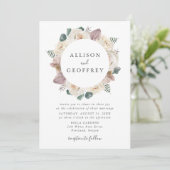 Rose und Orchideen Einladung (Stehend Vorderseite)