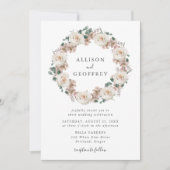 Rose und Orchideen Hochzeit des Blumenkrauts Einladung (Vorderseite)