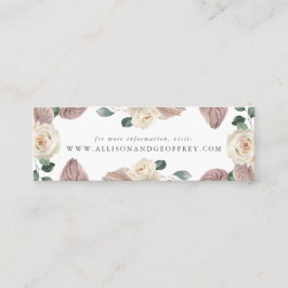 Rose und Orchideen Hochzeitskarten Mini Visitenkarte