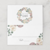 Rose und Orchideen Personalisiert Hochzeit Platzkarte (Außenseite Aufgefaltet)