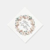 Rose und Orchideen Personalisiert Hochzeit Serviette (Ecke)