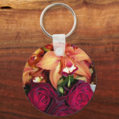 Rose und Orchideen_ Schlüsselanhänger (Vorderseite)