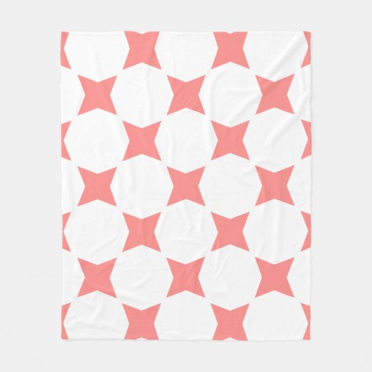Rose und Pastell Star Design Fleecedecke (Vorderseite)