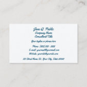 Rose und Pearls Wedding Romance Business Card Visitenkarte (Rückseite)