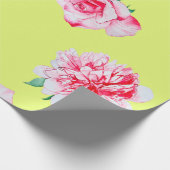 Rose und Peonies Aquarellmuster Geschenkpapier (Ecke)