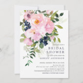 Rose und Peonies-Brautparty Einladung (Vorderseite)