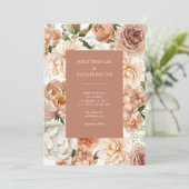 Rose und Peonies Terracotta auf dem Monte Tamaro Einladung (Stehend Vorderseite)