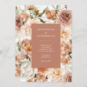 Rose und Peonies Terracotta auf dem Monte Tamaro Einladung (Vorne/Hinten)