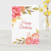 Rose und Peonies Weibliche Geburt Karte (Gelbe Blume)